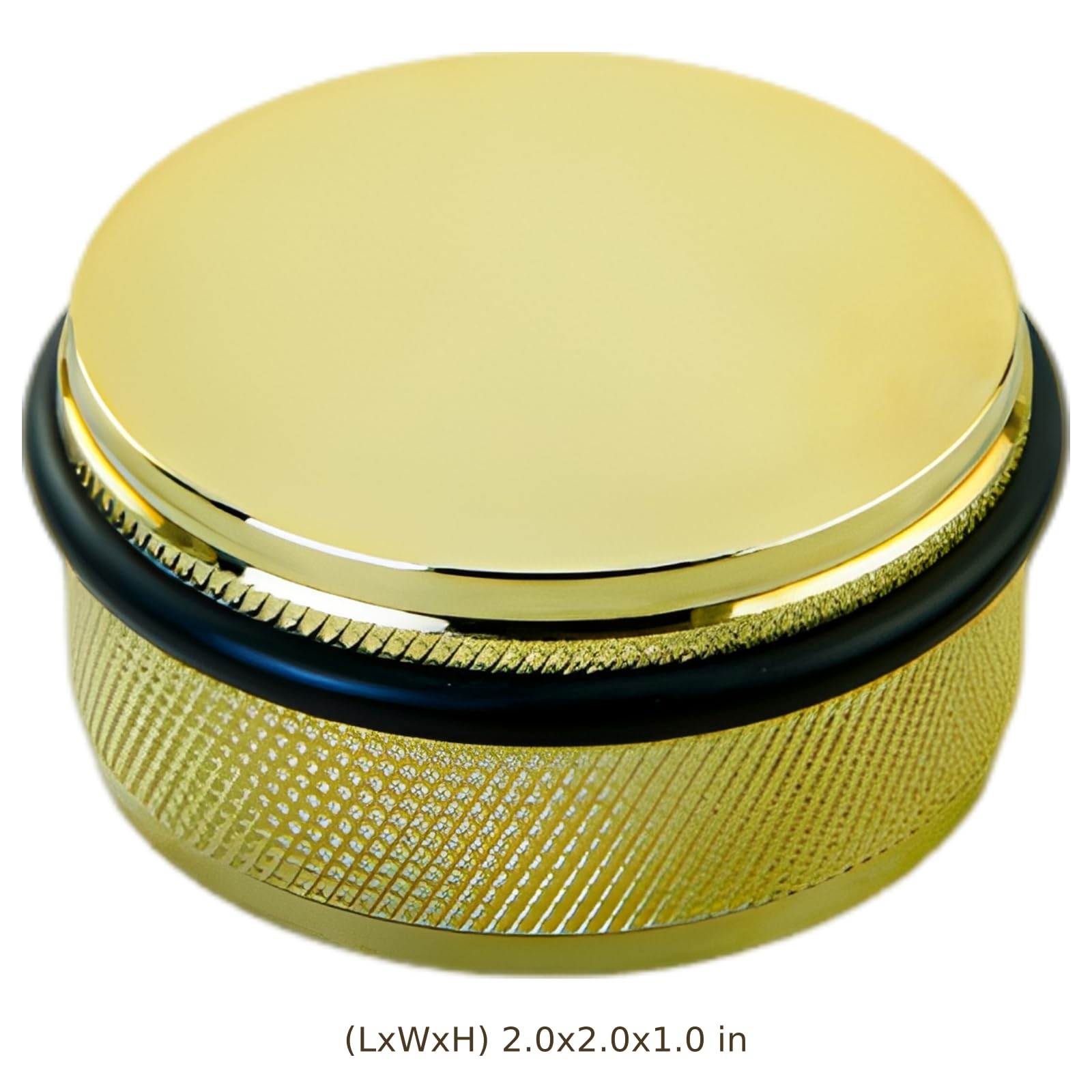 Messing-Türstopper, bodenmontierter Deko-Türstopper mit PVD-Gold-Finish, zylindrischer Türpuffer aus massivem Messing mit schwarzer Gummischlaufe, für modernes Zuhause, Büro und Wandschutz