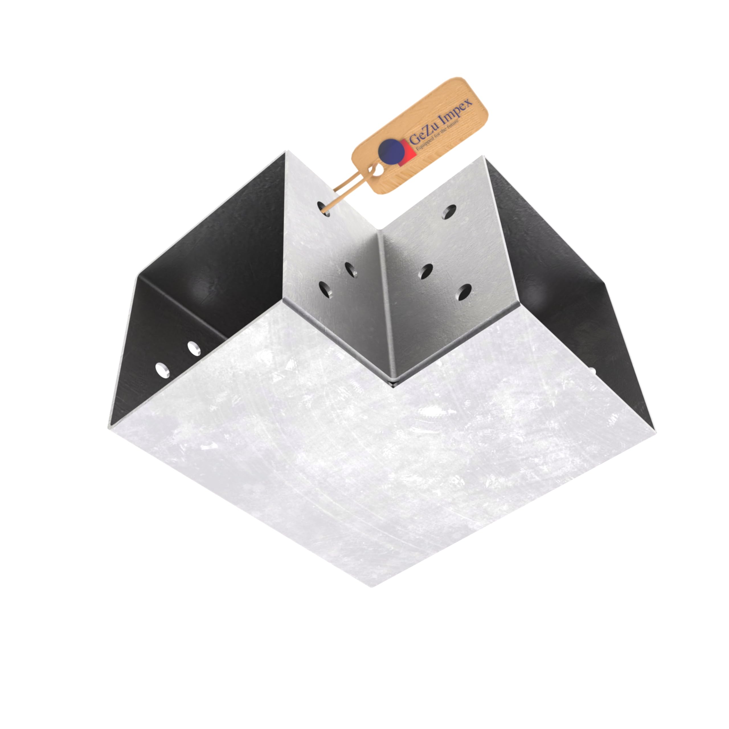Gezu Impex Hot Dipped Galvanized Post Connector 71 X 71 Mm Hot Dip Galvanised Pergola Corner Pavilion Bracket