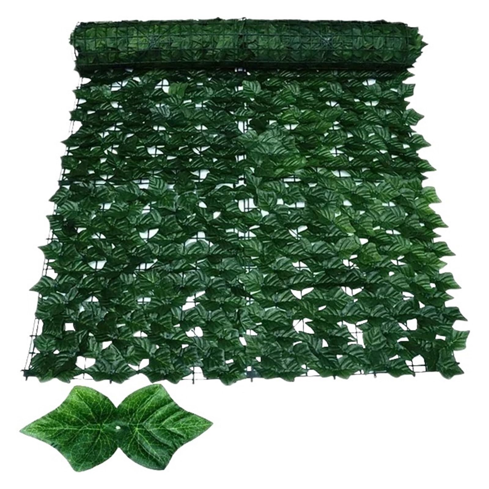 Artificial Leaf Privacy Fence Screen Fake Hedge Panels Balcony Ivy Leaves for Wall Garden Patio Decor(WL-CY-DG,50X300CM)