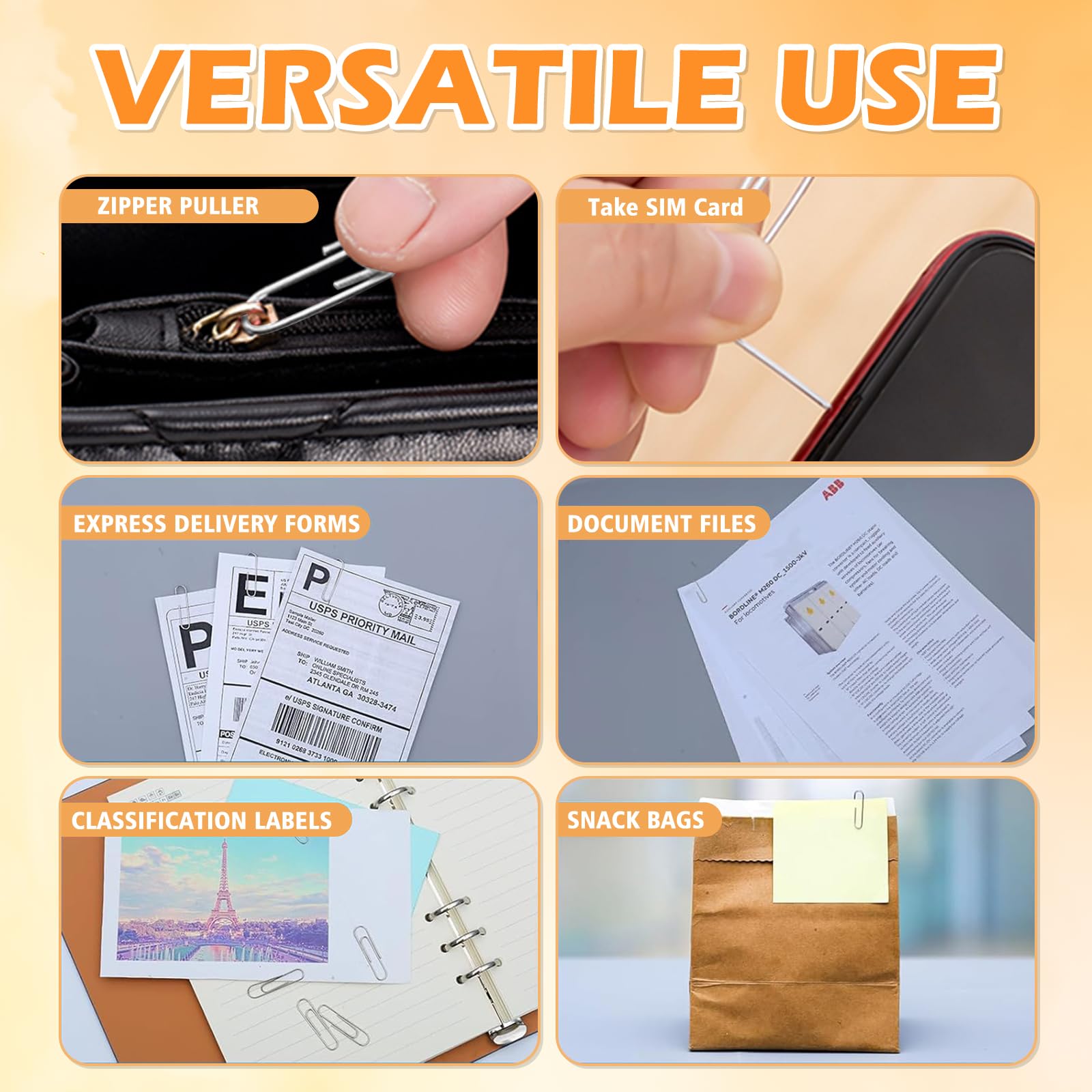 Medium Paper Clips,Paper Clip Medium Size,700 Pcs Clips Office Supplies for Paperwork Ideal for Home, School and Teacher Supplies. - 4