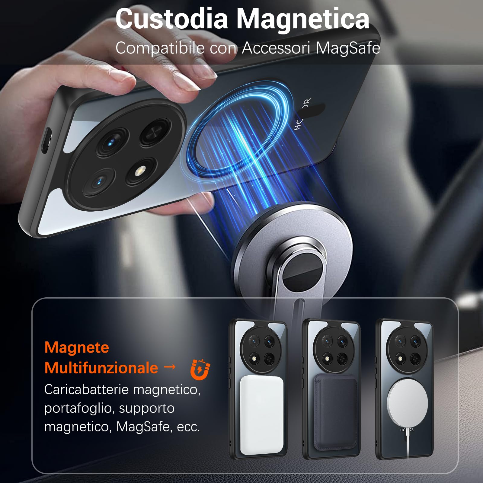 DUEDUE Cover Magnetica per Honor Magic 7 Lite/X9C/X60 Pro 6.78