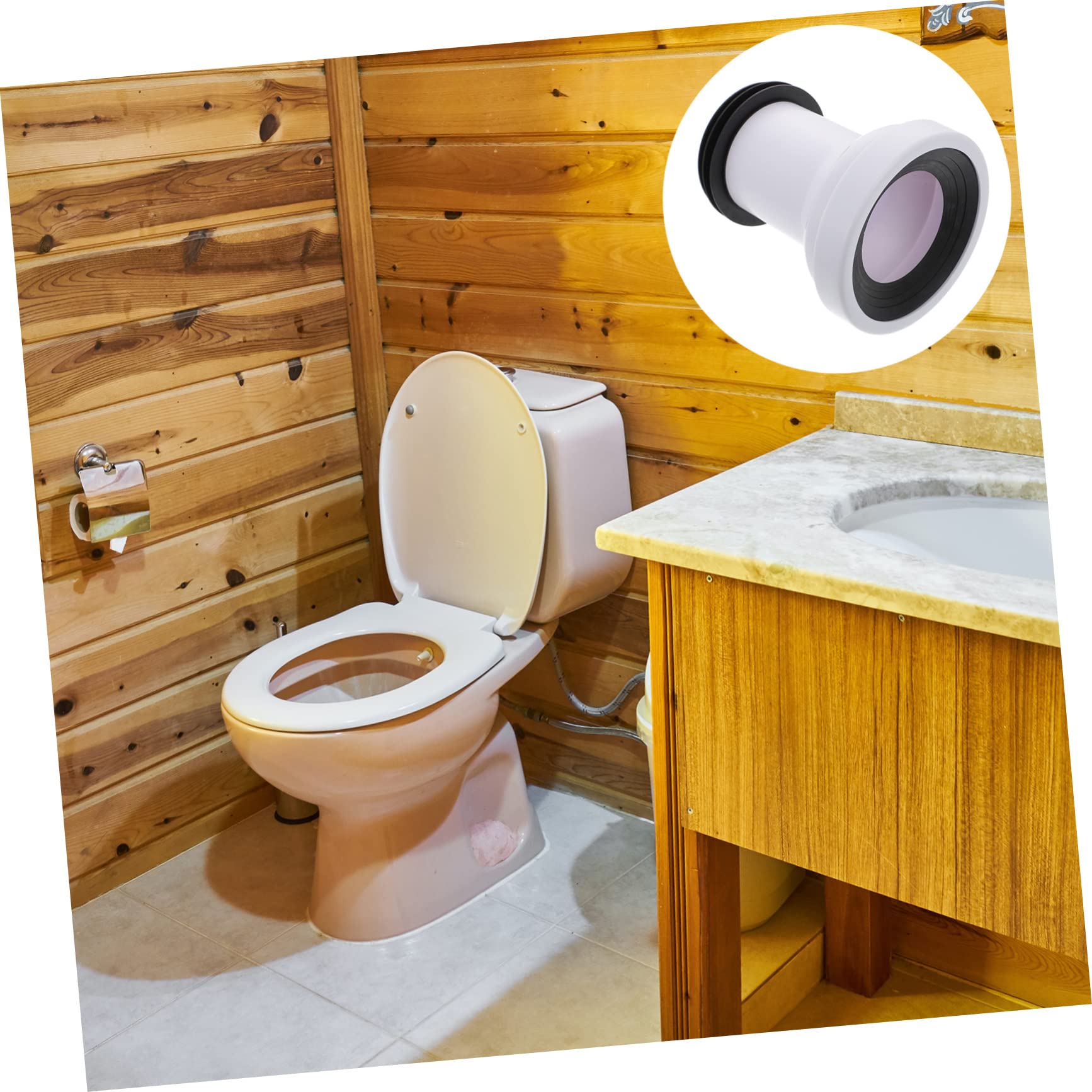 2 Pezzi Estensione per Collega e Previeni Perdite Tubo Estensione per Wc e Facile Installazione e Alta Accessorio Design