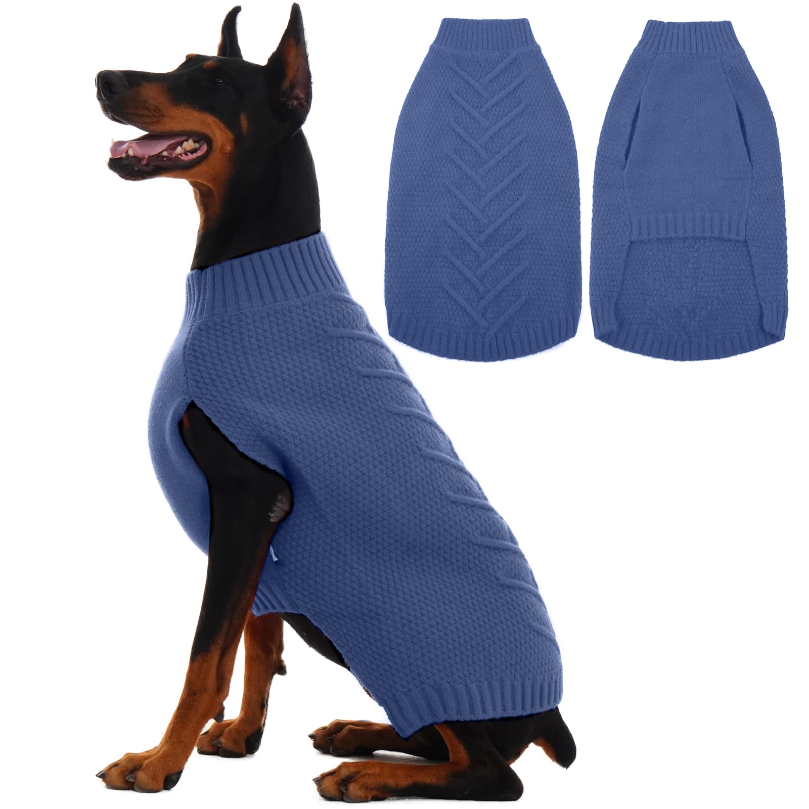 Pull de Noël chaud pour grand chien IECOii vêtements d'hiver Labrador