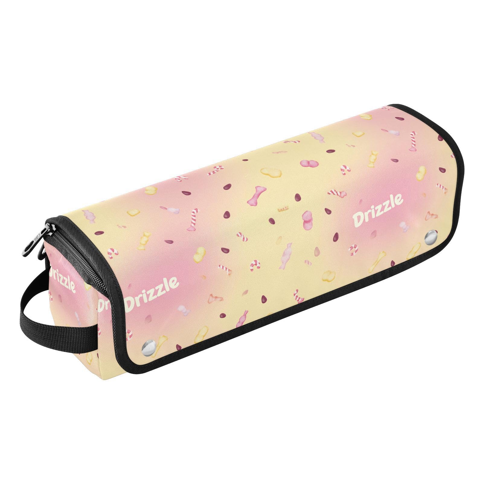 Pastel Drizzle Sweet Pattern Hot Hair Tools Travel Bag for Curling Iron Straightener Flat Iron Hair Dryer Accessories Organizer Gifts for Women Heat Resistant Mat with Interior Pockets-image-25