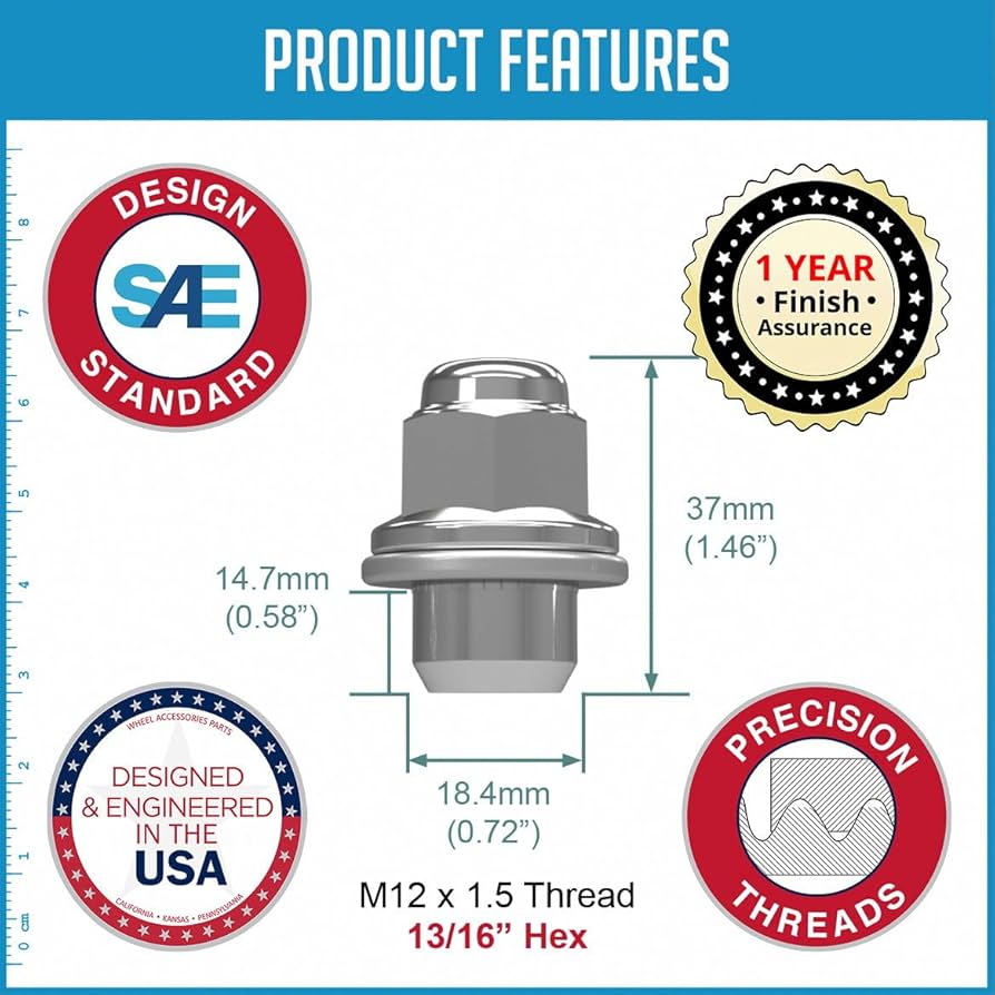 ❣️Rimu❣️ Amazon.com: Wheel Accessories Parts 20 Pcs M12x1.5 12x1.5