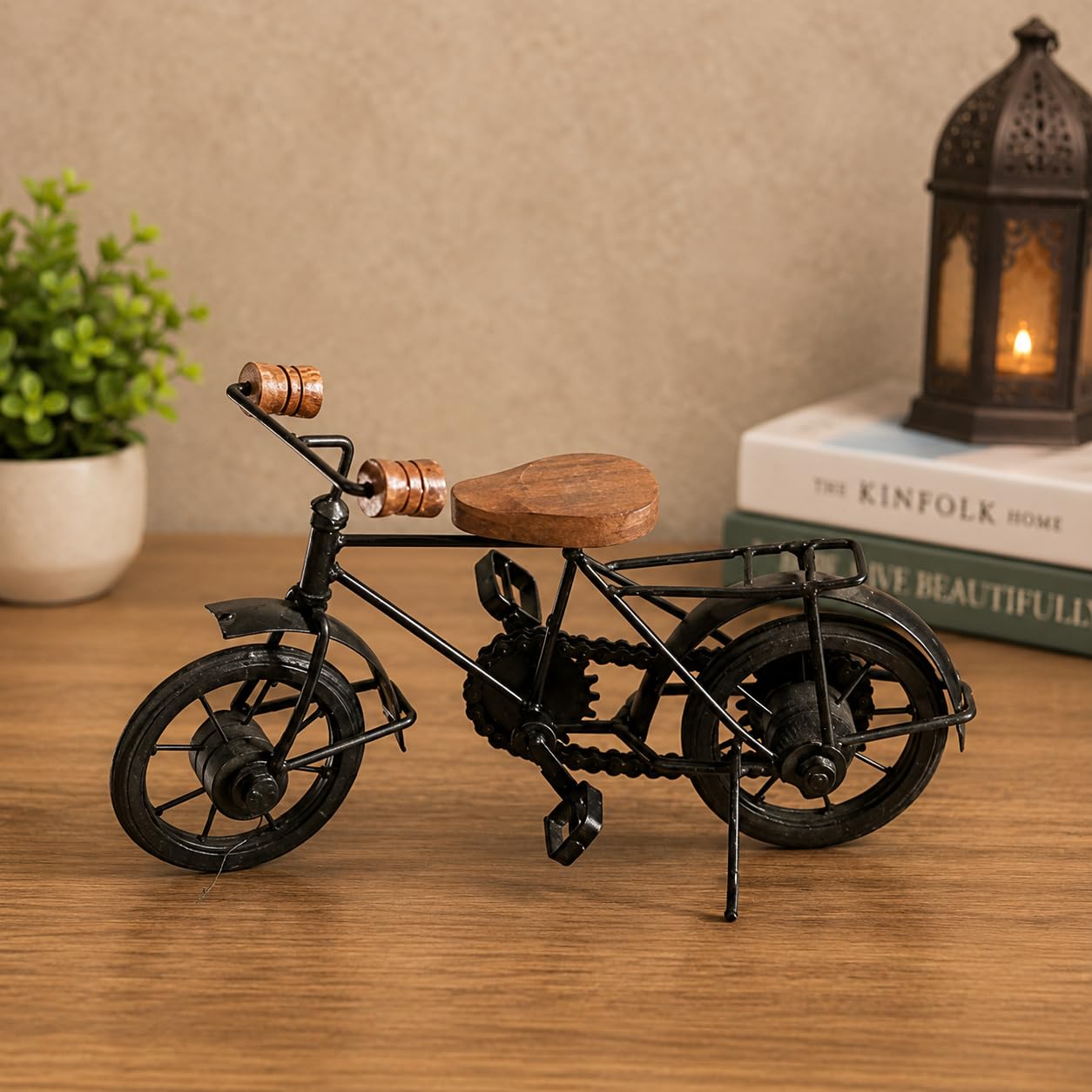 Handcrafted Vintage Metal Bicycle Showpiece | Decorative Iron Cycle Model | Miniature Tabletop Home Decor-image-35