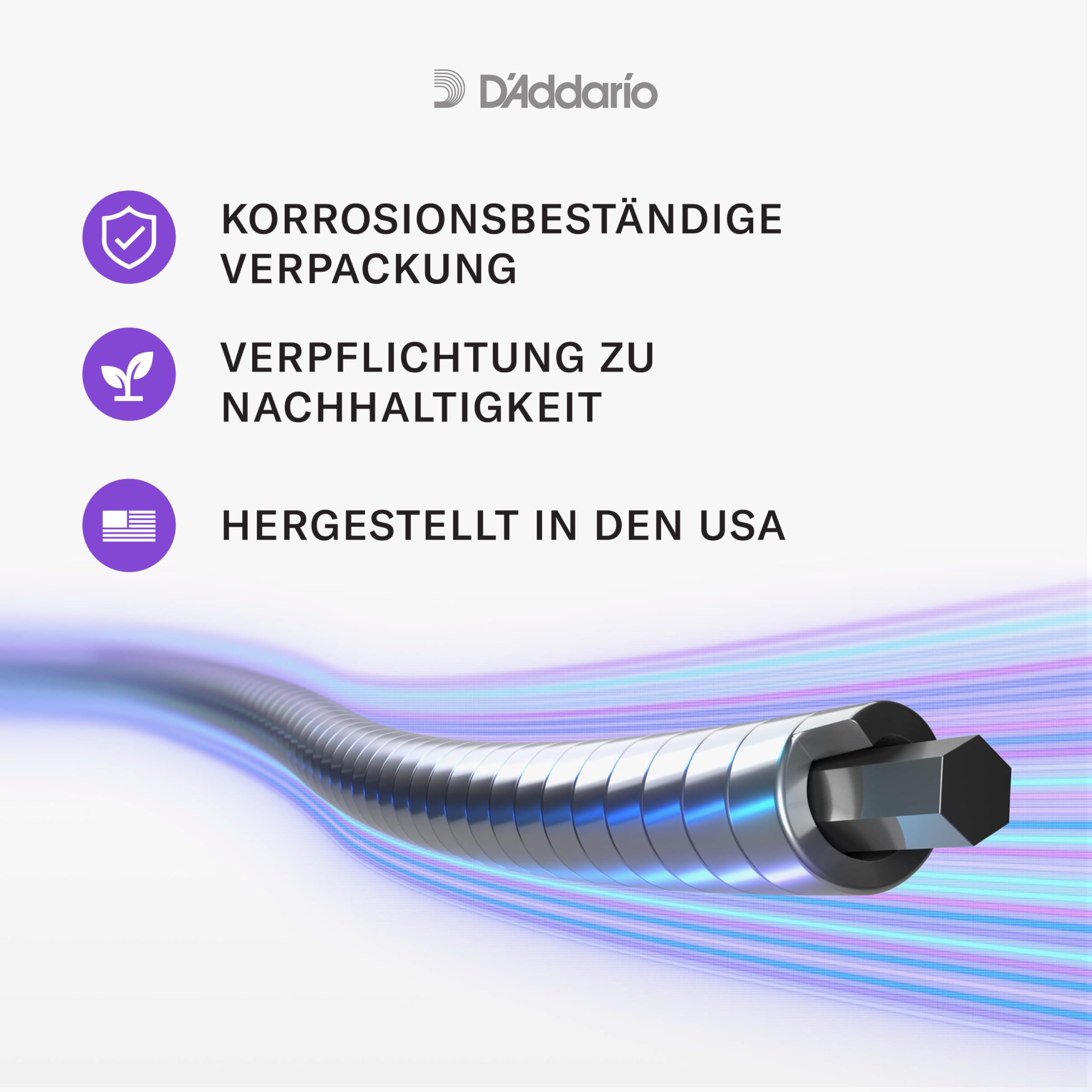 D'Addario E Bass Gitarrensaiten | Saiten E Bass | Bassgitarre Saiten | E Bass Strings | Bass Guitar Strings | ECB80SL Bass XL Saitensatz 0,10 cm - 0,24 cm (.040 - .095 Zoll)