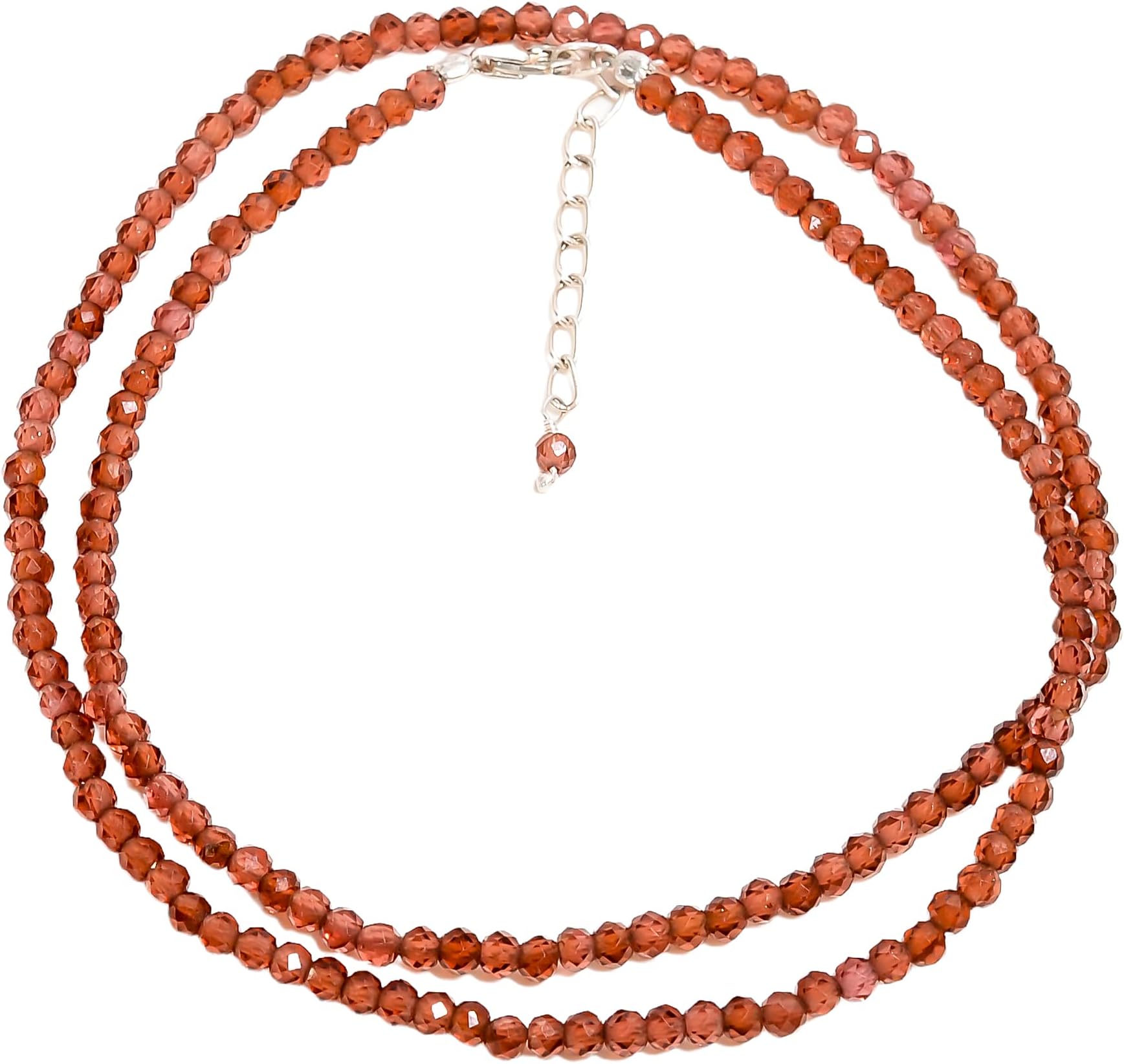 EVERLING JEWELSBeaded Necklace for Women, 2.5 MM Blue Sandstone Stone Necklace | Sterling Silver Choker Necklace Handmade Fashion Jewelry Gifts,Bead Choker Necklace