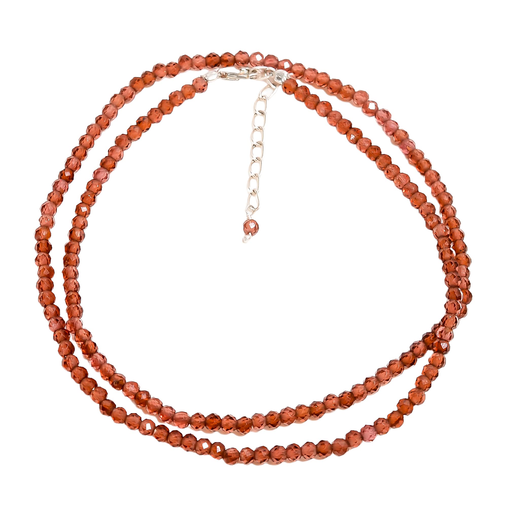 EVERLING JEWELSBeaded Necklace for Women, 2.5 MM Blue Sandstone Stone Necklace | Sterling Silver Choker Necklace Handmade Fashion Jewelry Gifts,Bead Choker Necklace