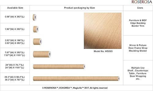 Miniatura 6 de ROSEROSA Papel tapiz autoadhesivo de PVC de madera sintética de PVC para cubrir estantes de encimera, color teca (WD305 2.00 pies x 6.56 pies)