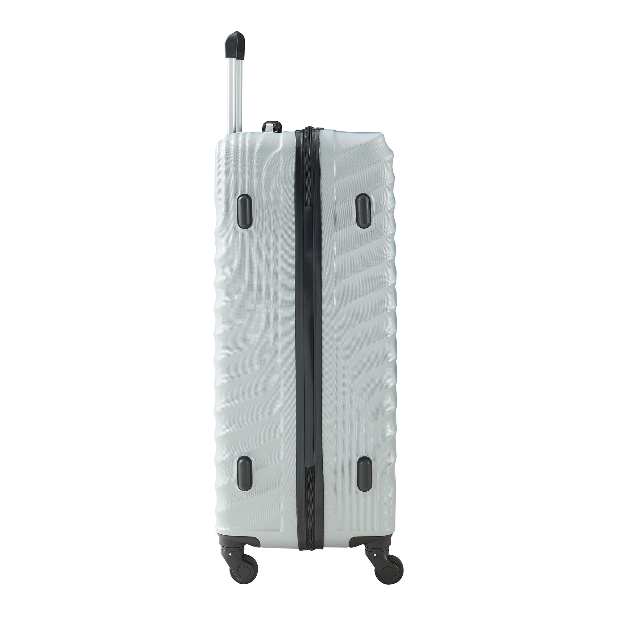 pro.tec Set di 3 Valigie Rigide di Diverse Misure S/M/L con Manico Telescopico Set Trolley a 4 Ruote con Chiusura TSA e Bilancia Pesa-Bagagli 40/70/100 L - Grigio Chiaro