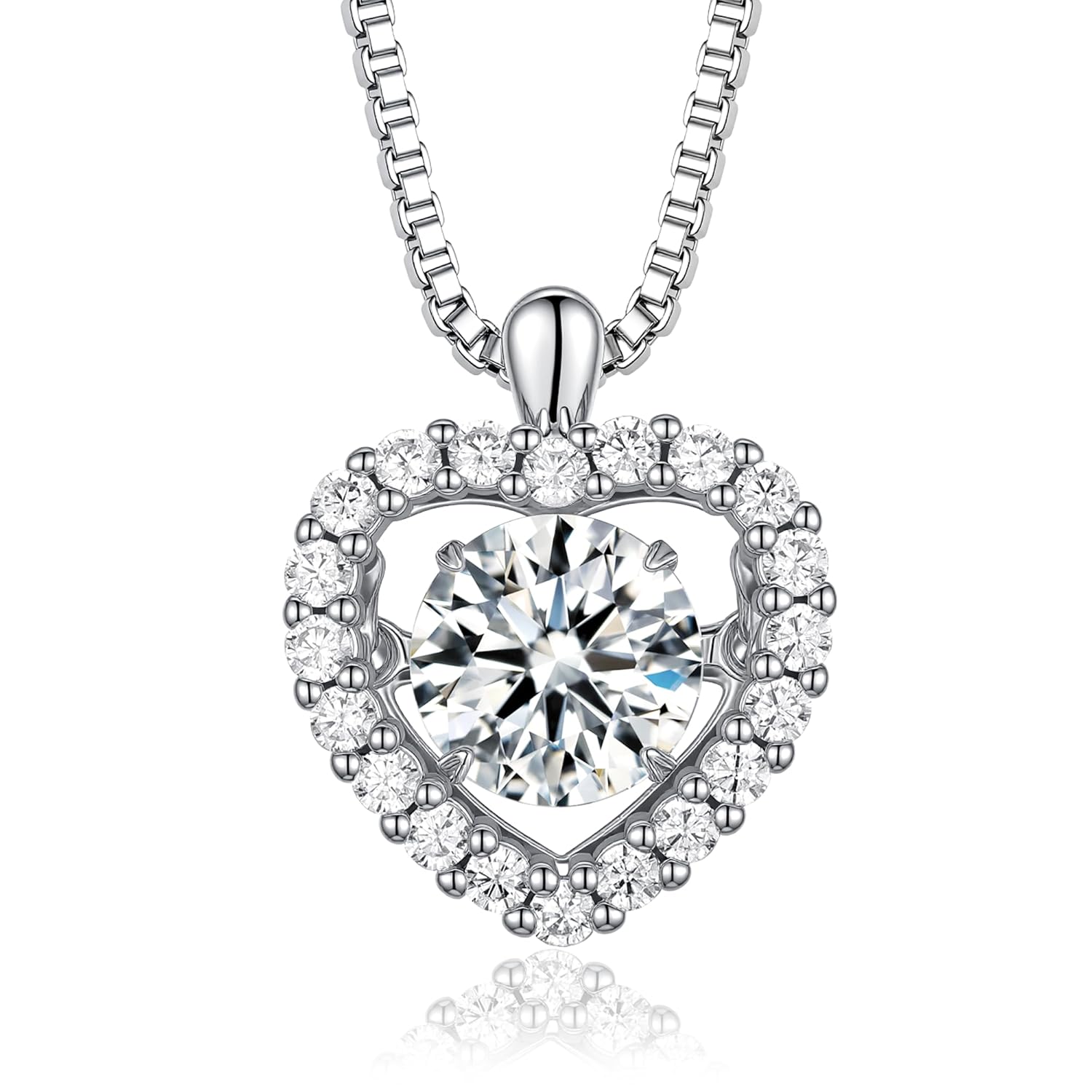 boya Moissanite Necklace for Women Dancing Necklace for Anniversary Mothers Day Valentines Christmas Gifts for Wife