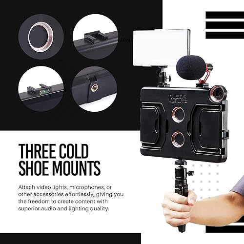 Miniatura 5 de MegaMount Rig Case Estabilizador de video para iPad de 10.9 pulgadas (último modelo de 10ª generación) estabilizadores de tableta portátil con mango