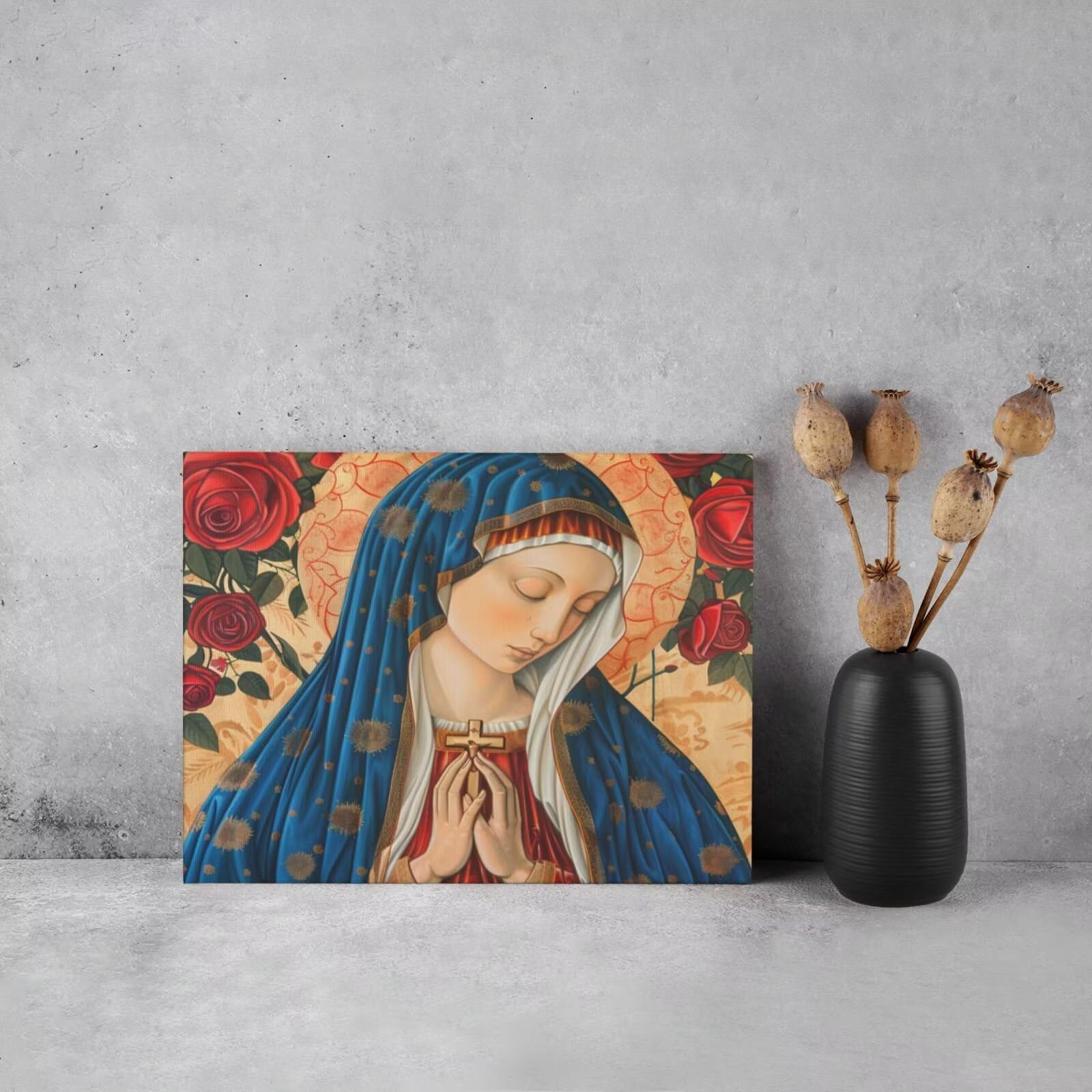 Kit per pittura con numeri per adulti, pittura a rosa con numeri per principianti, pittura acrilica con 6 pennelli, pittura ad olio per decorazione da parete, 105 x 80 cm, senza cornice) MK85