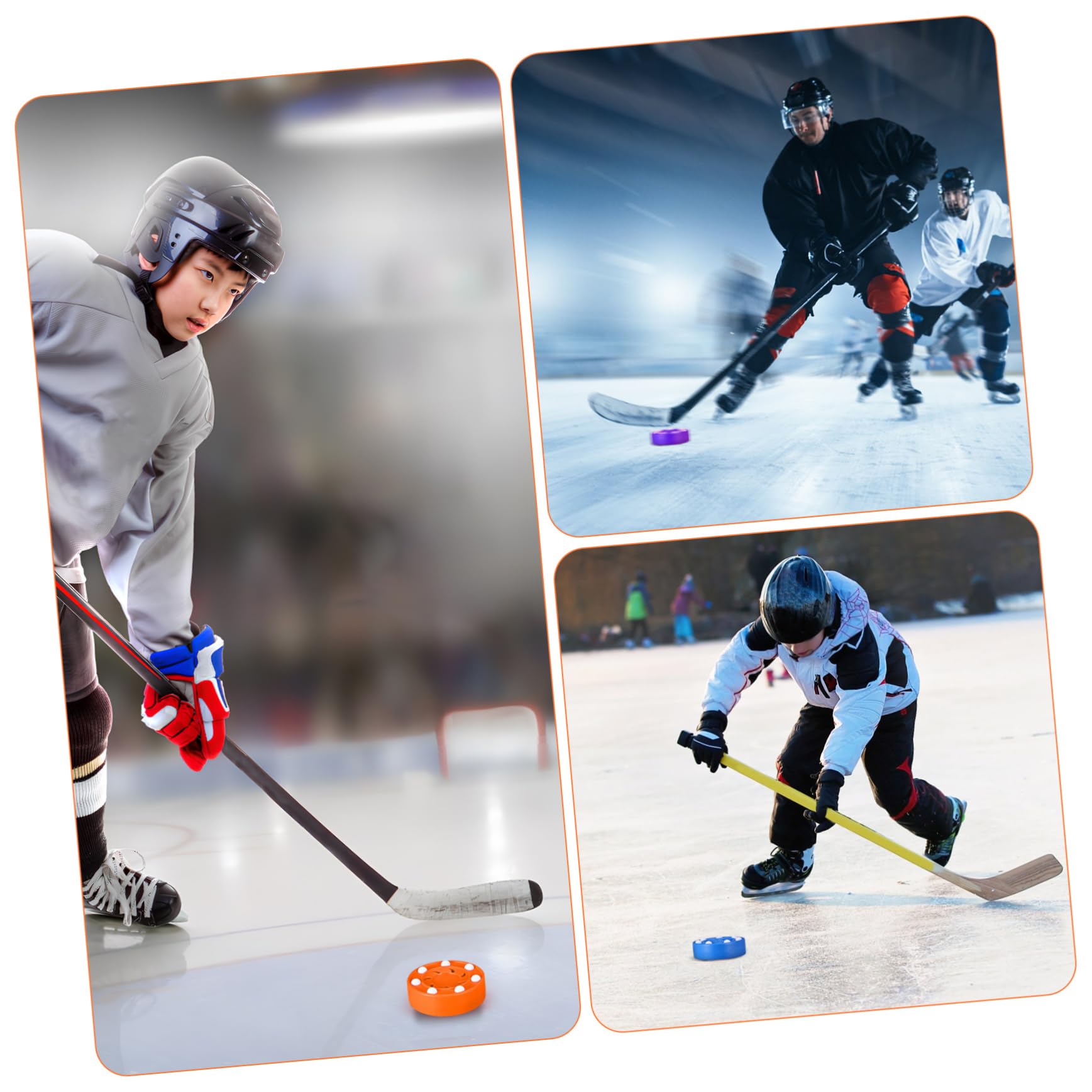 YARNOW Pack de 6 de Roller Hockey en Abs pour Entraînement Usage Intérieur et Extérieur Accessoire D'entraînement de Hockey Glace Pratique
