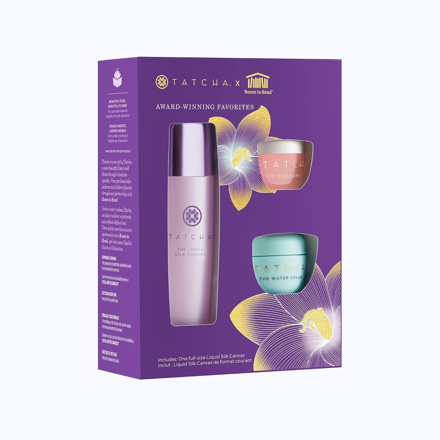 Tatcha Poreless Favorites Set: The Water Cream, Liquid Silk Canvas &amp; Kissu Lip Mask