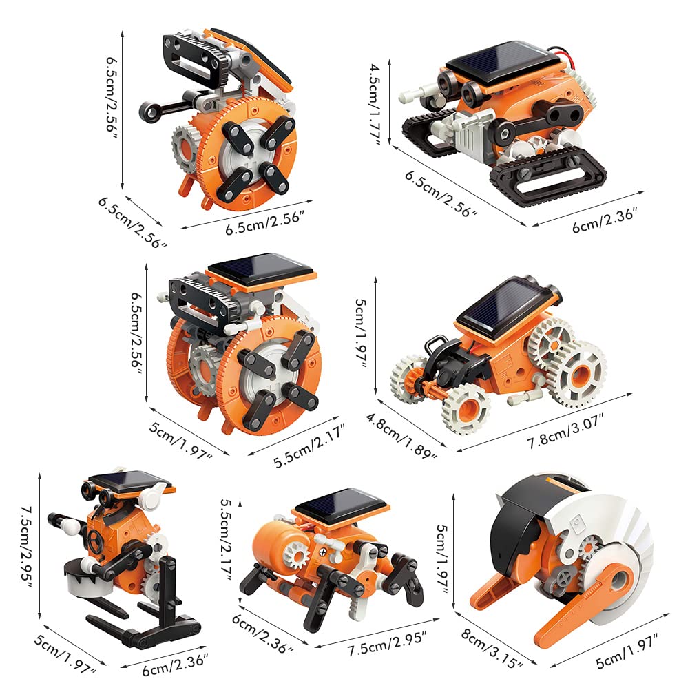 STEM Roboter-Set, 7-in-1 solarbetriebenes Roboterspielzeug für Kinder, Sonnenroboter Erstellung von Do-Selbst Wissenschafts-Kit, STEM-Projekt, Bildungsaktivitäten Spielzeug, Roboterspielzeug Geschenk