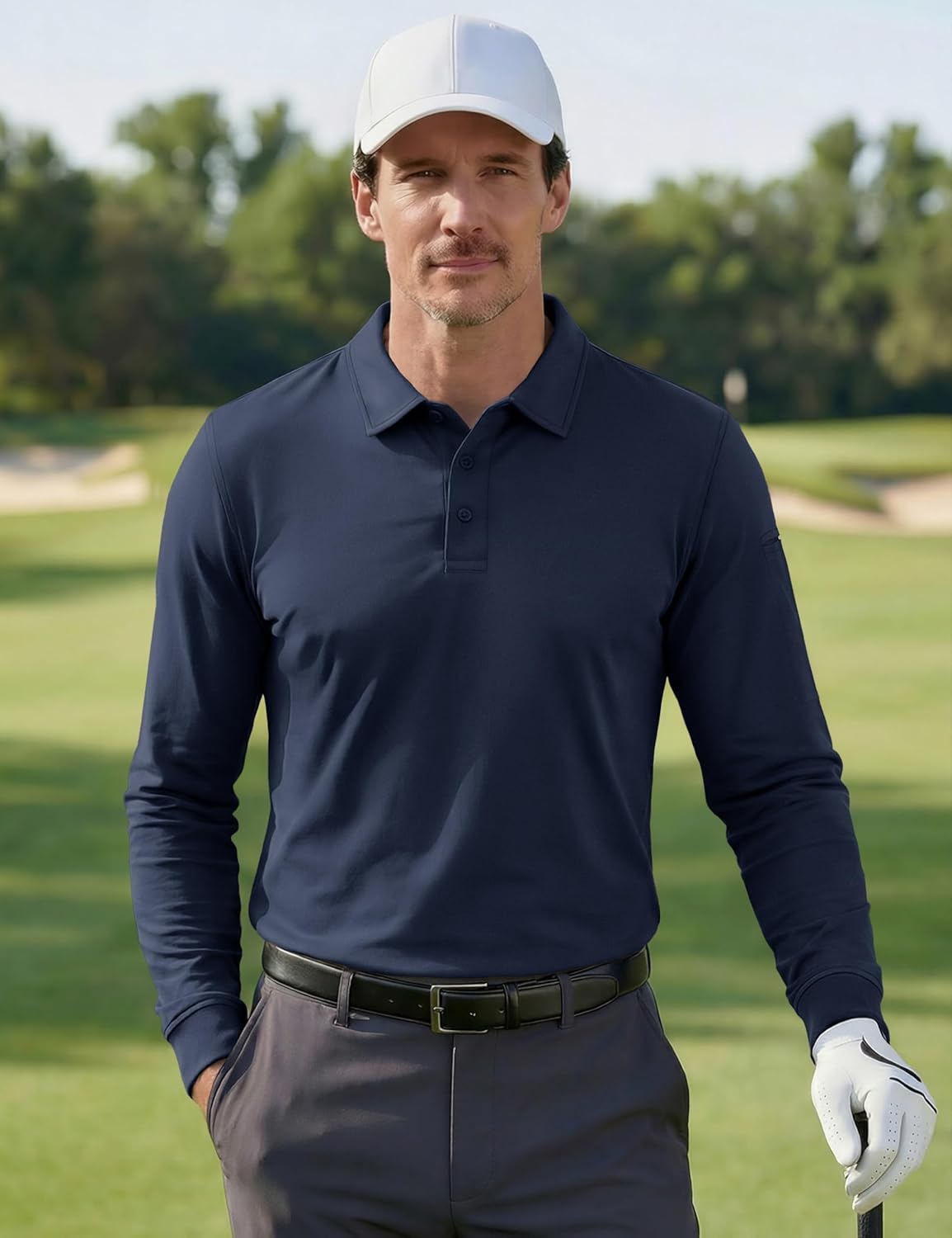 MAGNIVIT Men's Polo Shirts Long Sleeve Quick Dry Performance Shirt Military Tactical Army Combat Polo Shirts - Image 3