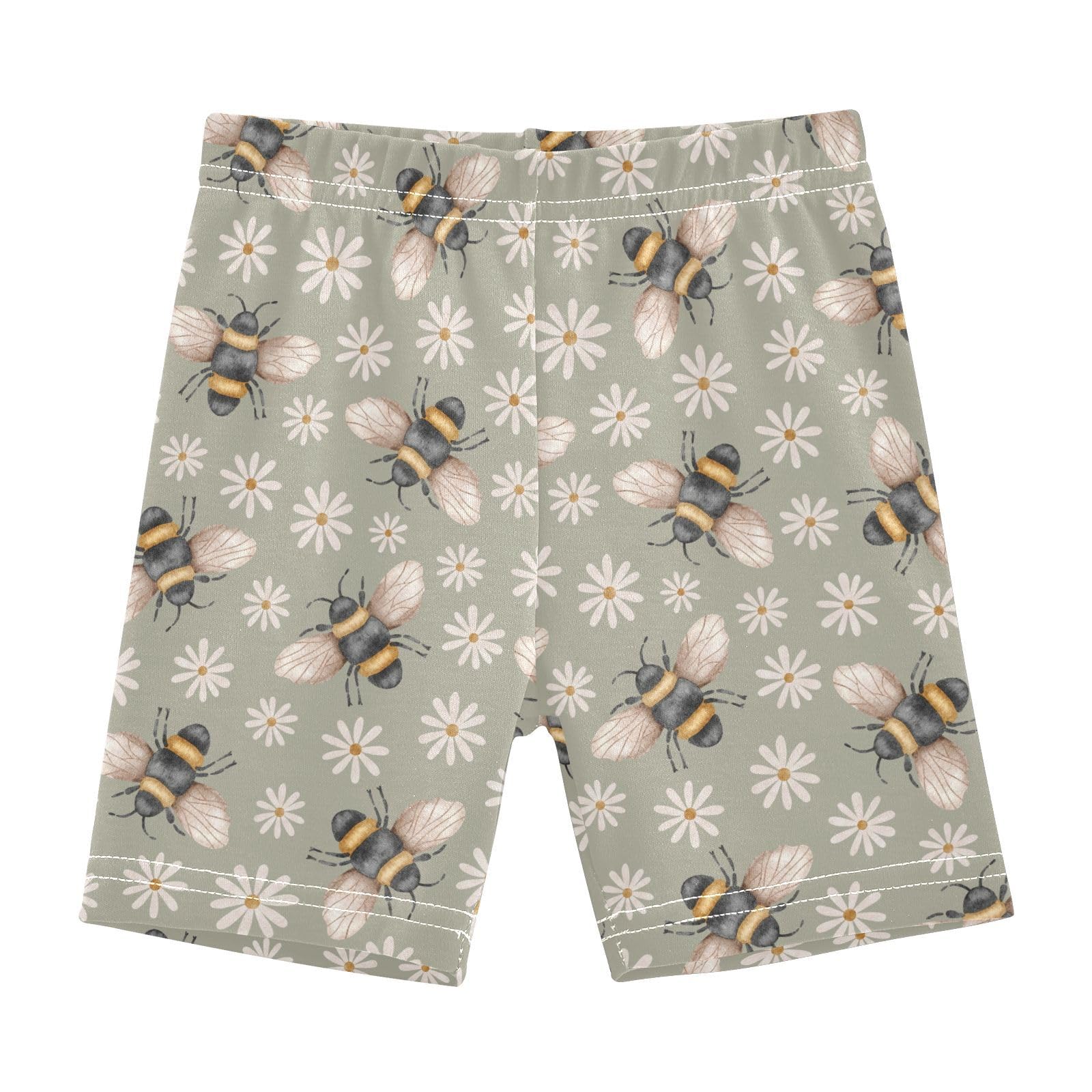 JHKKU Girls Bees Shorts Cotton Cartwheel Bike Kids Biker Under Dress Dance Short Girl Clothes 5T