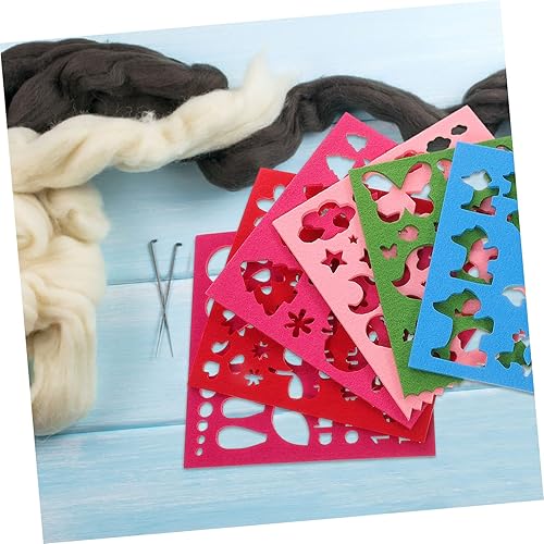 Miniatura 3 de 6 unids Poking Fun Plantilla de fieltro de lana Molde de fieltro de aguja, kits de fieltro de aguja, kit de bordado, molde de mano, moldes de