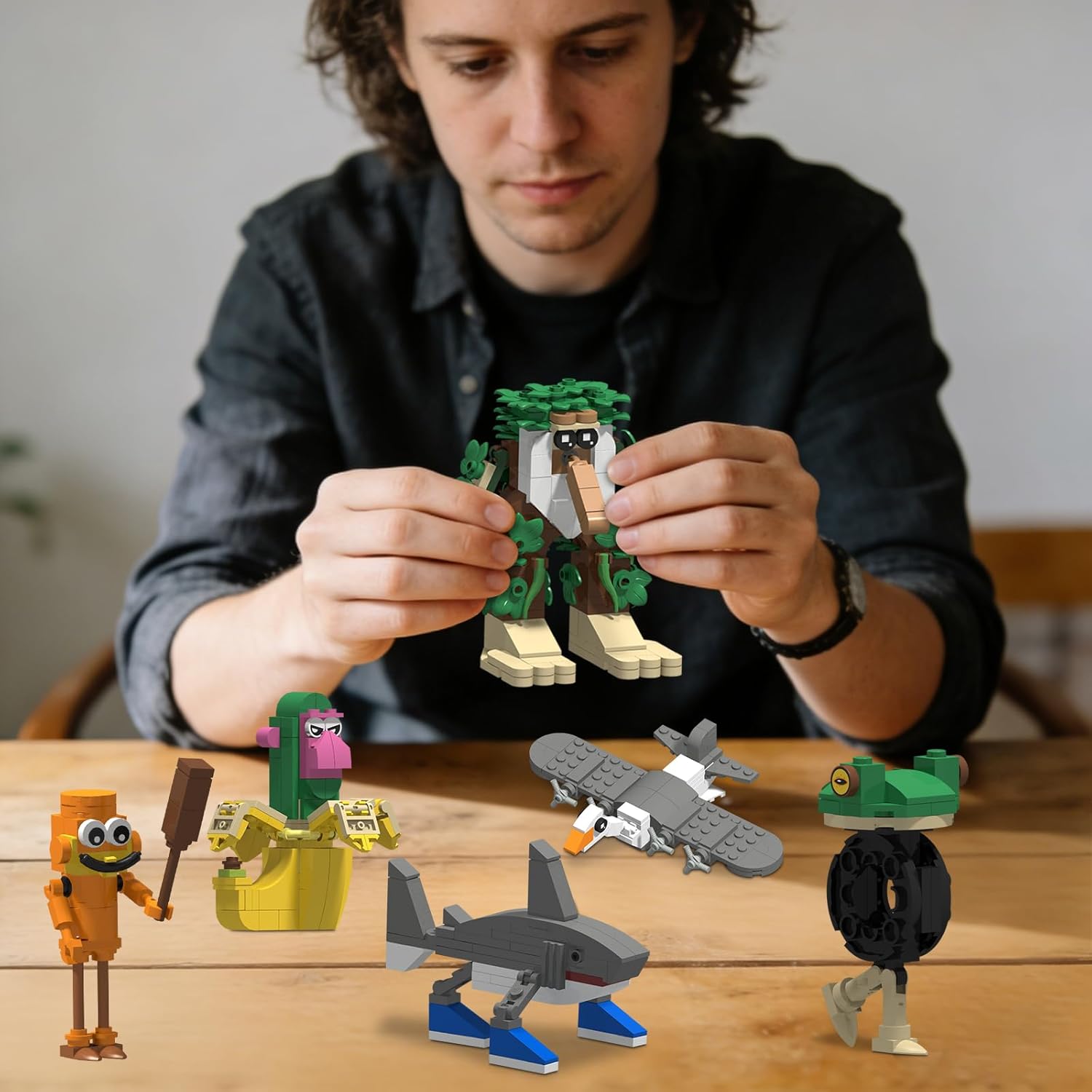 Italian Brain Rot Unique Cartoon Characters Building Blocks 6 in 1 Educational & Entertaining Gift Idea for Kids Teens & Adults