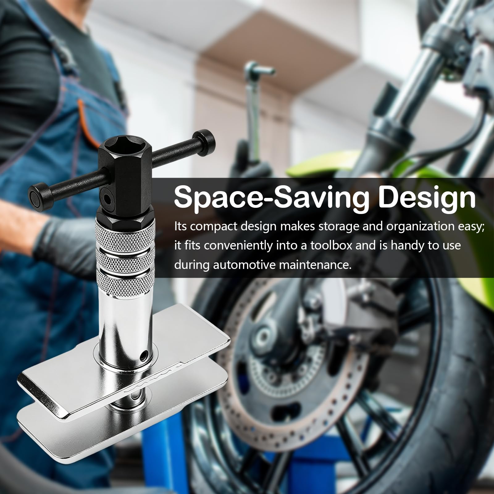 Bremskolbenrücksteller, Profi Bremsenrücksteller Universal Motorrad Auto Fahrrad Werkzeug Set Zum Zurücksetzen Des Bremskolbens Bremssattel mit Kugelgelagerter Spindel, mit Großen & Kleinen Backen