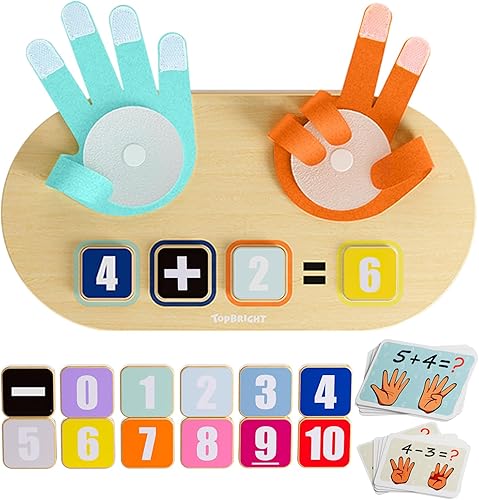 Miniatura 1 de TOP BRIGHT Laberinto magnético de color y número juguete educativo de números para niños pequeños, juguetes matemáticos para contar los dedos,