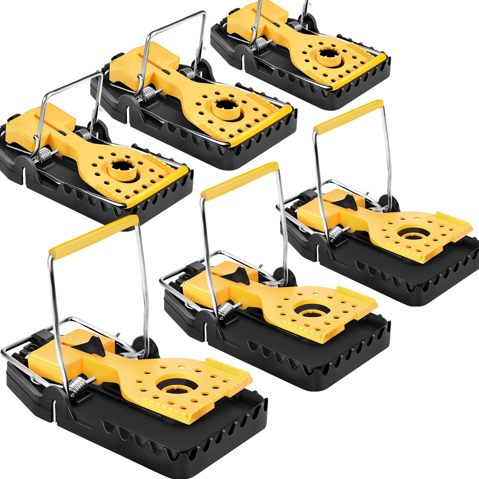 Rat Traps,Kwaiyole 6 Pack Heavy Duty Rat Trap That Kill Instantly & Professional Quality,Reusable Extra Large Mouse Traps for Home and Outdoor (6 packs)