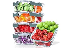 KOMUEE Glass Meal Prep Containers: Leakproof Bento Box for Effortless Meal Prepping