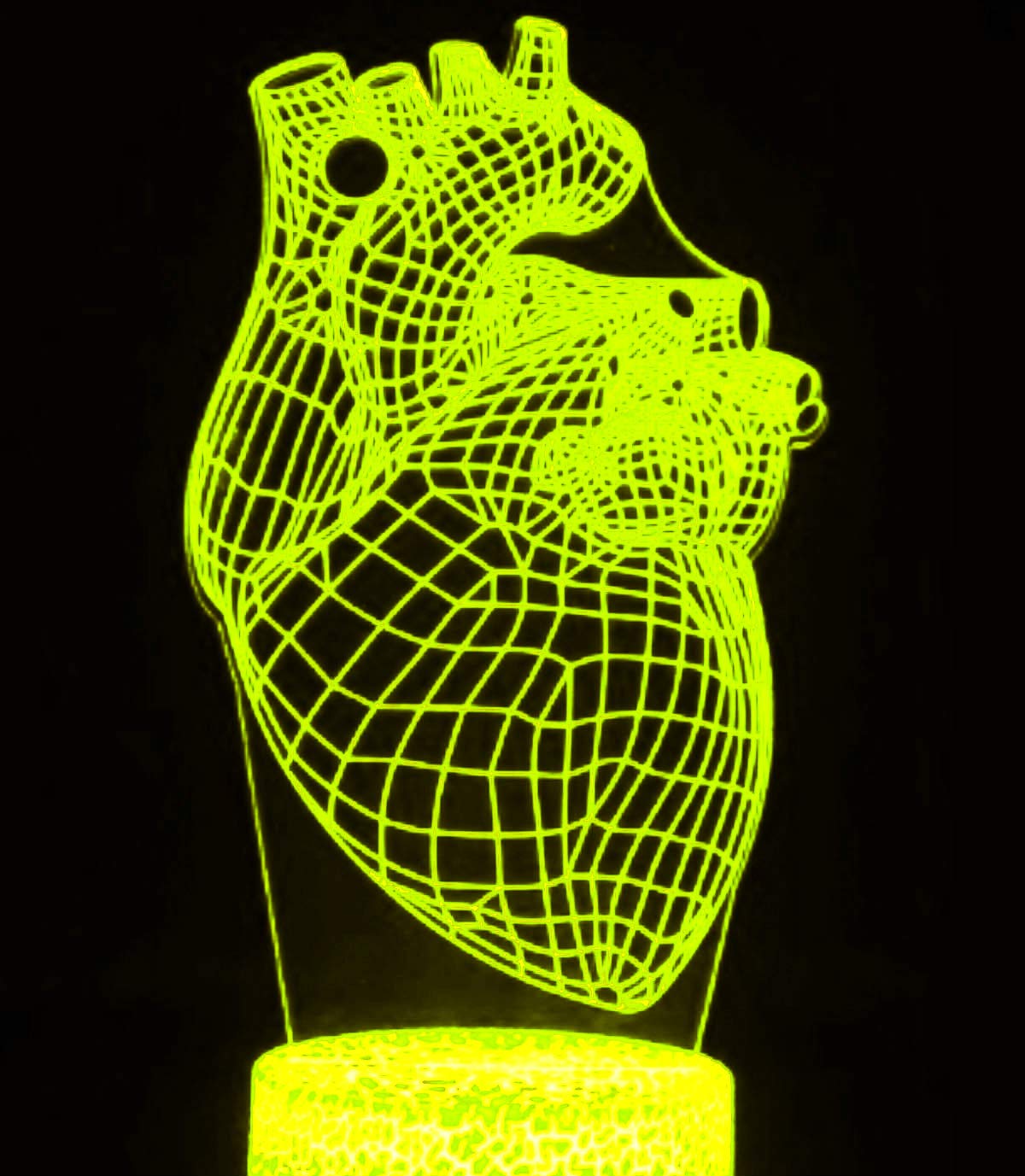 Lampada 3D A Forma Di Cuore Con Illusione Ottica - 7 Colori Variabili Con Telecomando - Luce Notturna LED USB Per Camera Da Letto E Regali