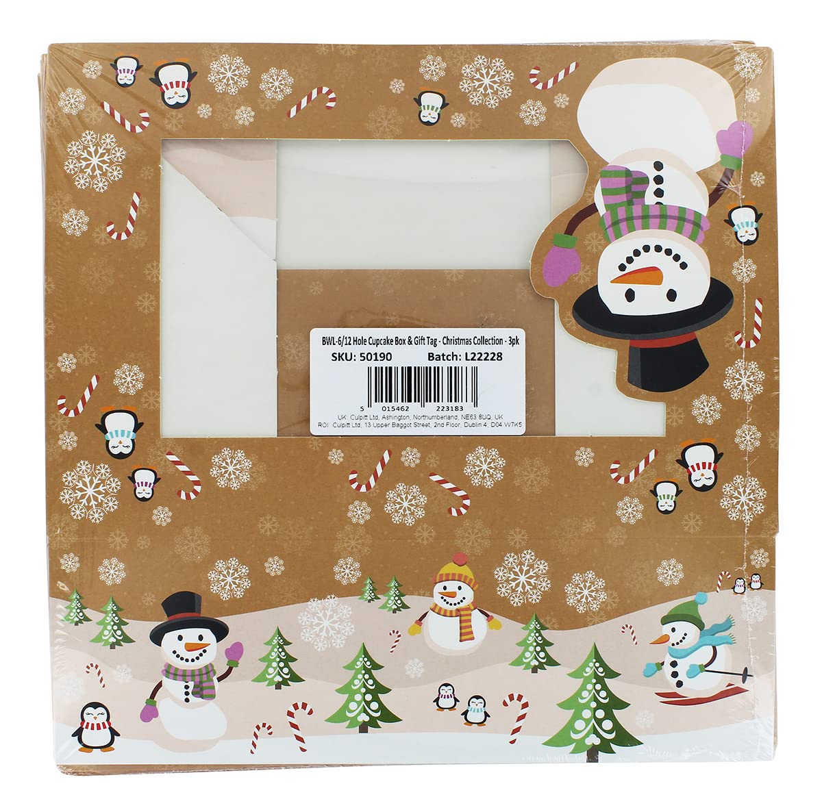 Christmas Cupcake Boxes & Gift Tags - 3 Pack -4