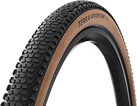 Continental Pneu Terra Adventure – 700 x 45 sem câmara dobrável preto/transparente para trilha E25