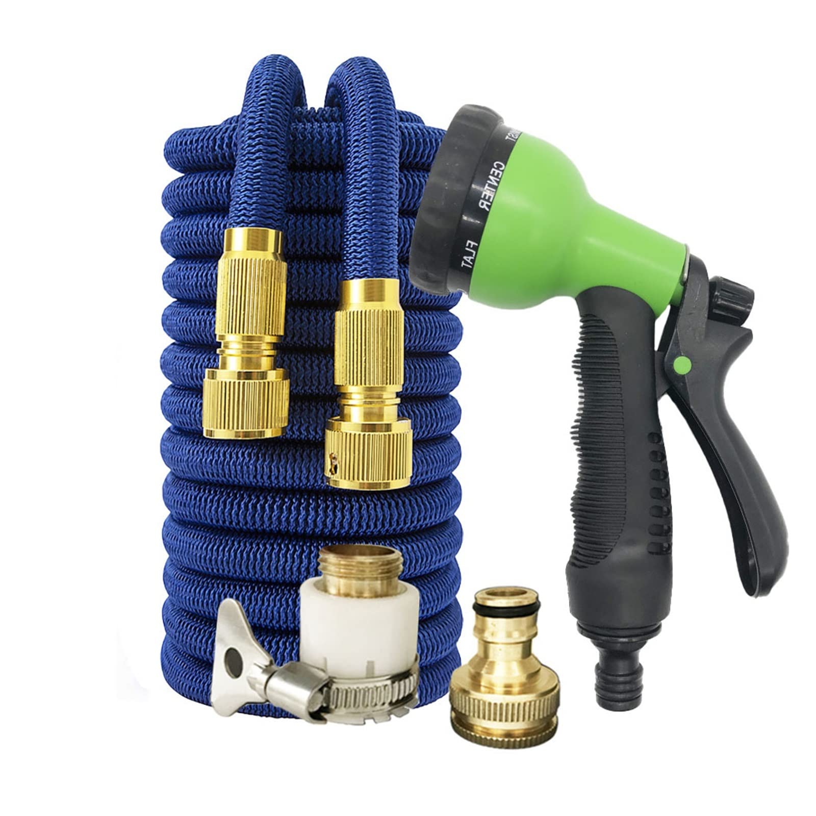 Tubo flessibile da giardino magico 'acqua espandibile acqua di collegamento in rame for pistola ad Circolazione Fluida(Blue,17FT-5M)