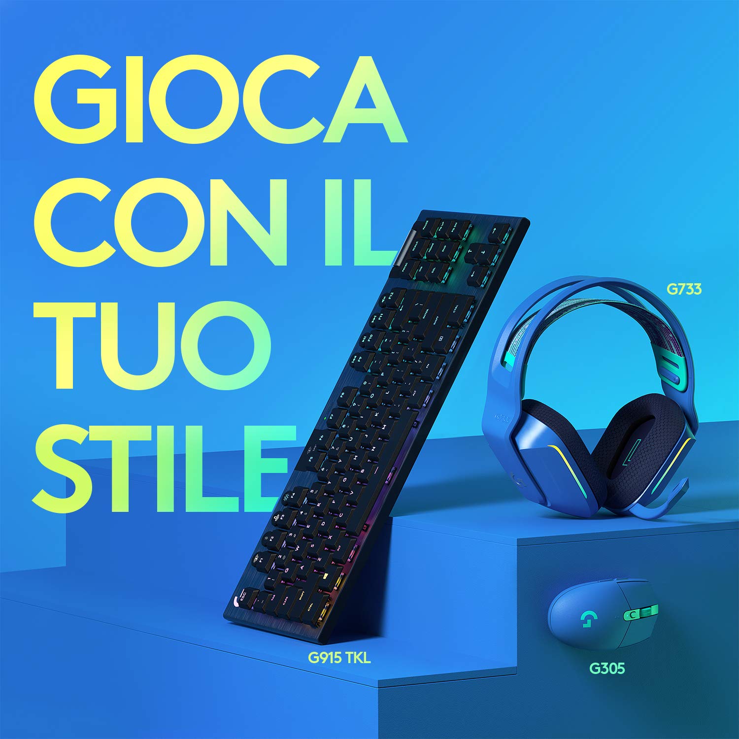 Logitech G305 LIGHTSPEED Mouse Gaming Wireless, Sensore 12K HERO, 12.000 DPI, Design Leggero, 6 Pulsanti Programmabili, Batteria 250 Ore, Memoria Integrata, PC/Laptop, Blu