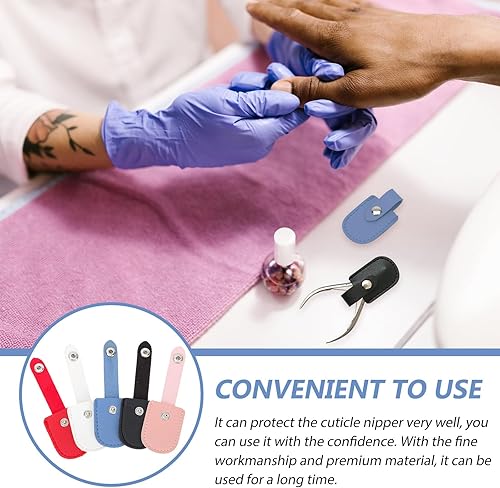Miniatura 6 de FOMIYES 5 unids Nail Nipper Cover Sleeve Cutticle Nail Protector PU Manicura Pedicura Herramientas