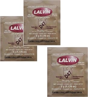 3X Lalvin D47 Yeast White and Blush Wines 5g Homebrew Wine Making 4.5L-23L