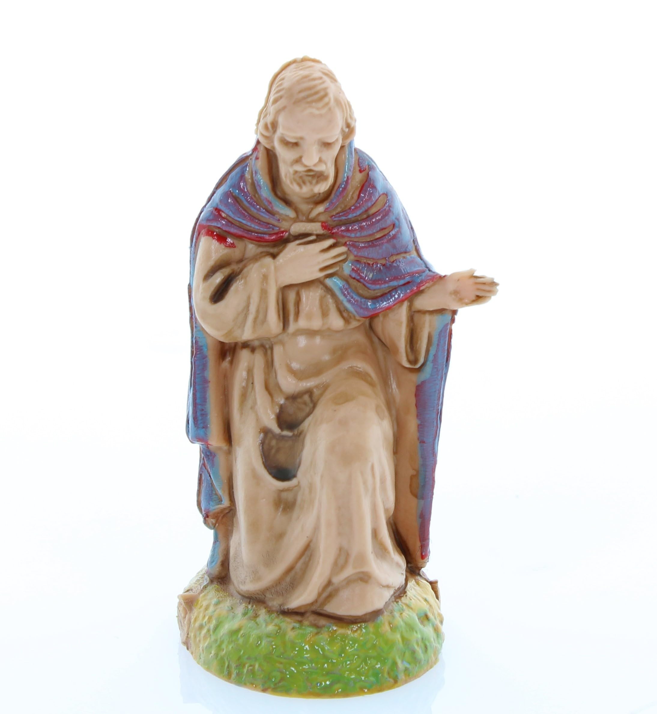 Moranduzzo Krippe 6 Figuren Geeignet für Krippe 6 cm Maßstab 1:32 – MINI 6 – Unzerbrechliche Figur, Stil '700, Handbemalt, Bildhauer M. Landi, Made in Italy