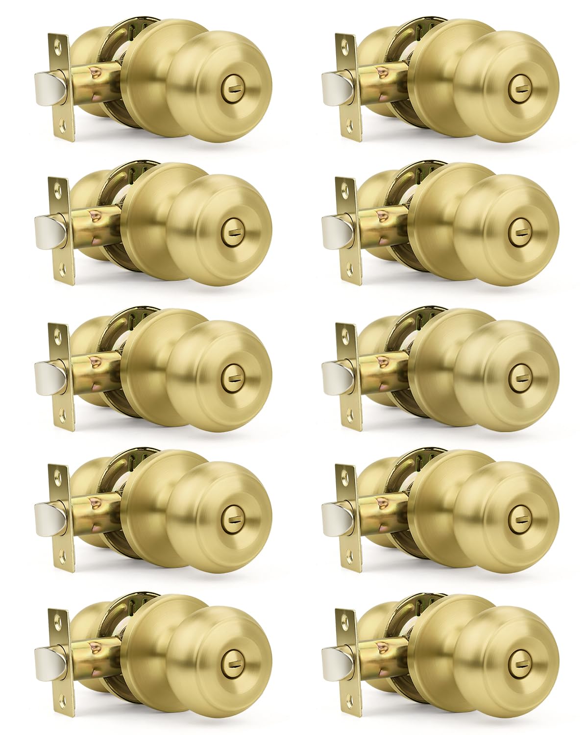 Matte Black Door Knobs - Keyless Privacy Locks -28