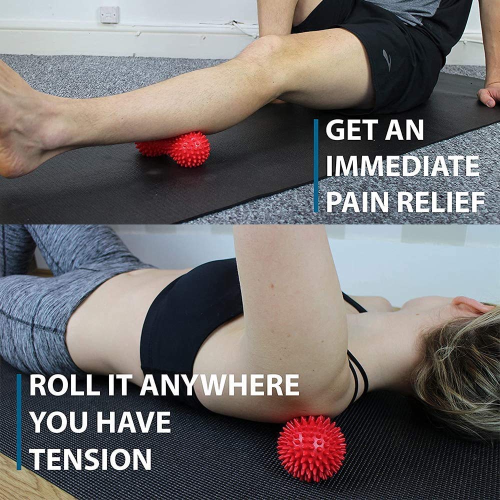 zaizai Igelballmassagegerät, Muskelentspannung Yoga Fitness Mini Igelball, Plantarfasziitis lösen Plantar Press Trainingsball