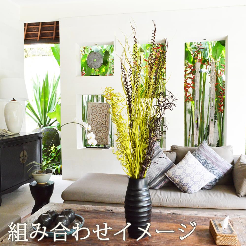 ナチュラルデコレーション用枝物と花瓶 花瓶 おしゃれ 一輪挿し 枝物 北欧 フラワーベース 陶器 鉱物