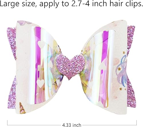 Miniatura 2 de SHUANGART Plantilla reutilizable para hacer lazos de tamaño grande, añade dos hojas de cuero sintético de tamaño A4 para la práctica de bricolaje,