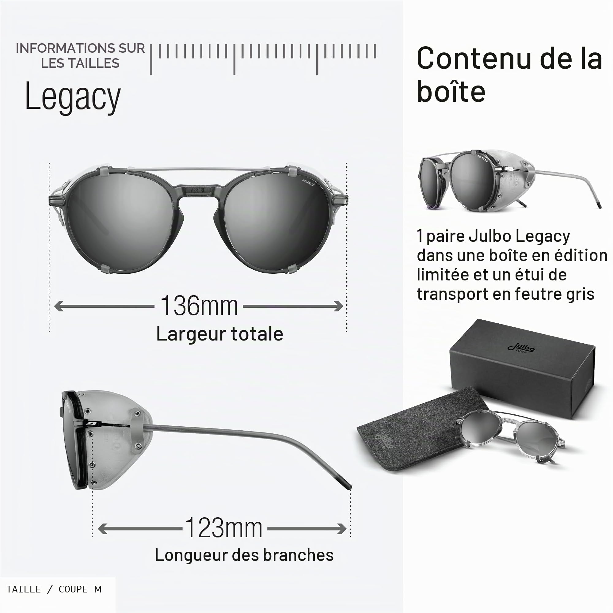 Julbo LEGACY Lunettes de soleil alpinisme, randonnée, trekking Adulte Mixte