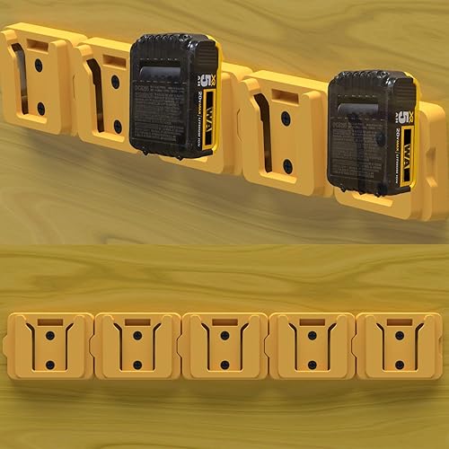 Miniatura 2 de Soportes de batería para Dewalt 20V Mount Dock Fit para 20V 60V (sin batería), paquete de 5 soportes de base de batería para baterías DCB200 DCB203