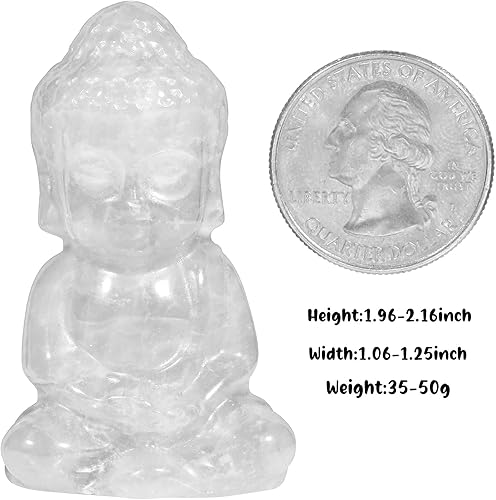 Miniatura 7 de SUNYIK Estatua de cristal de Buda meditativa de aventurina verde figura de Buda de piedra curativa para decoración del hogar al aire libre