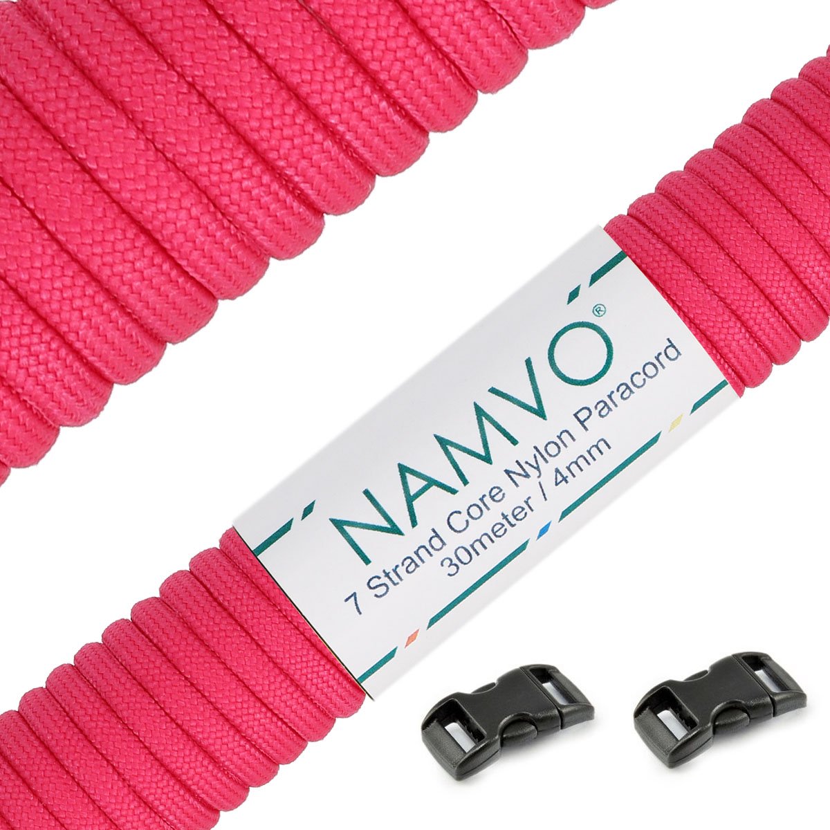 Namvo 550 Paracord Mil Spec Type III 7 Strand Parachute Cord Total Length 100ft/30 Meters Solid Color — view 42