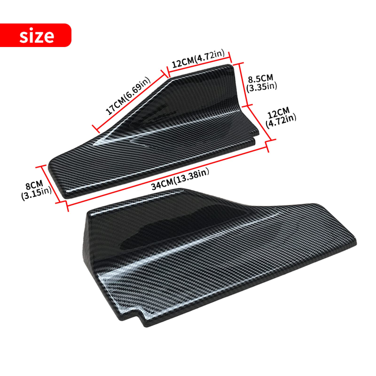 pour Cadillac ATS-L 2014 2015 2016 2017, Kit d'ABS de Bande décorative d'accessoires de Garniture d'enveloppe de lèvre de Pare-Chocs d'extension de Jupe latérale de Voiture