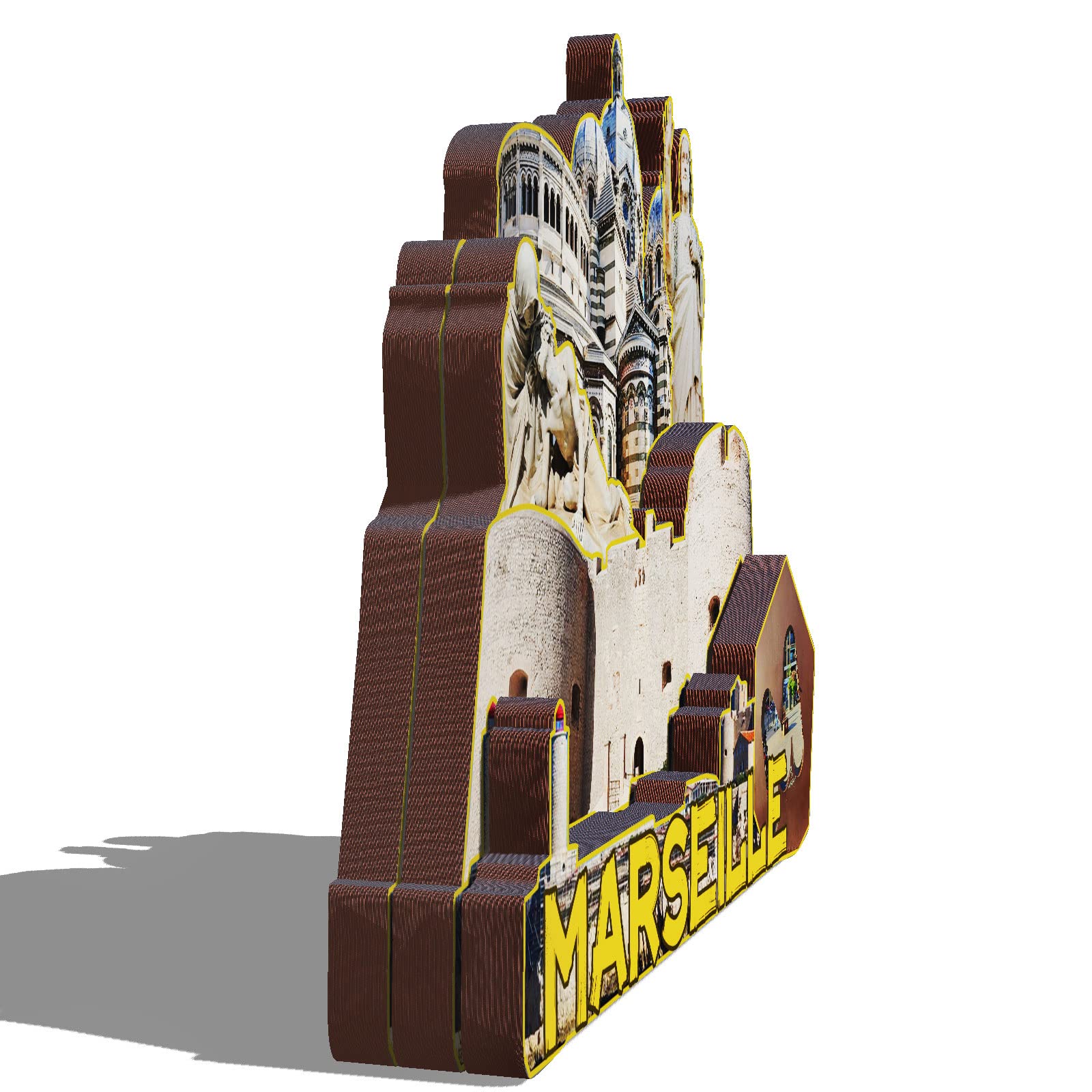 Magnete Frigorifero 3D Lille Hauts-de-France Francia - Souvenir In Legno Resistente, 7,6 Cm, Decorazione Da Viaggio - 2