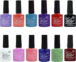 Kit 12un Esmalte Em gel Polish Gel Color Unha Profissional 7,5ml