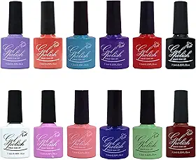 Kit 12un Esmalte Em gel Polish Gel Color Unha Profissional 7,5ml
