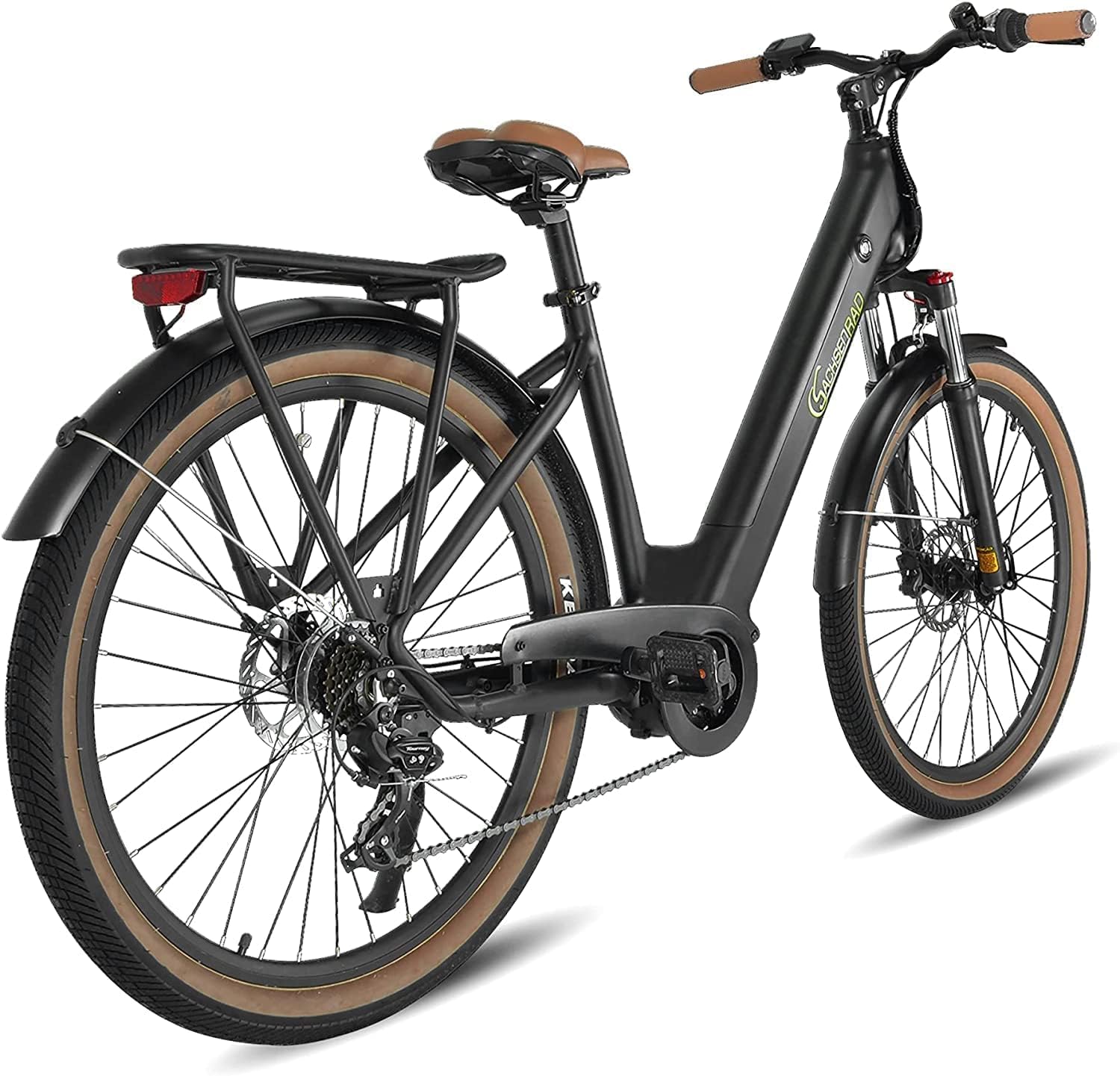 Velo Electrique Adulte C5 Centro - VAE SUV Tout-Terrain avec Cadre Bas - Moteur Central 70Nm et Capteur de Couple - Autonomie 130km - VTC Ville et Trekking 27.5 Pouces